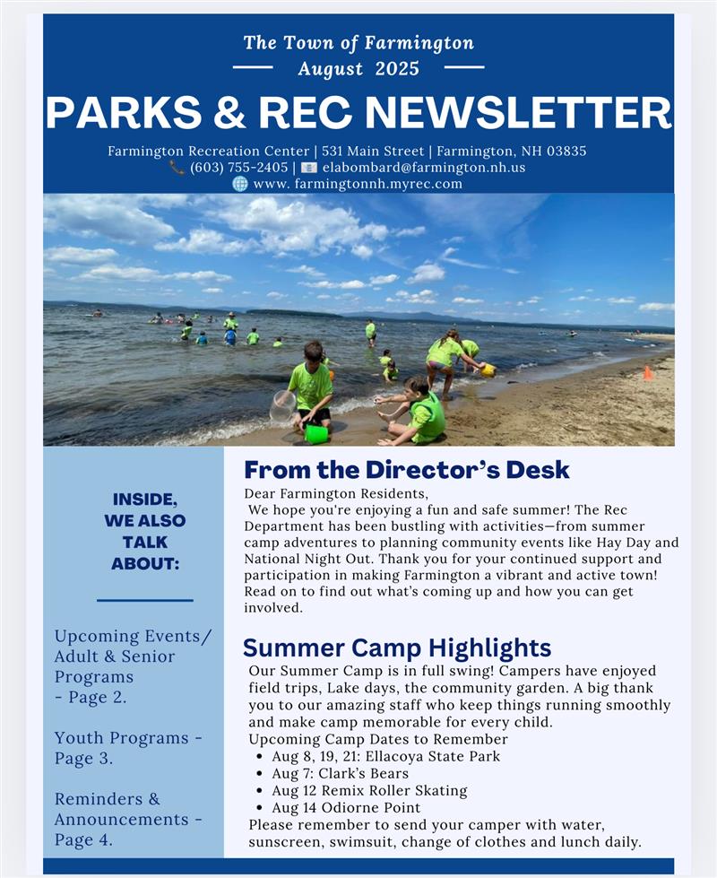 August newsletter